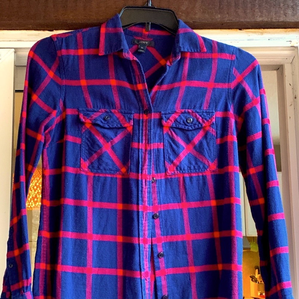 J crew size 00 plaid shirt